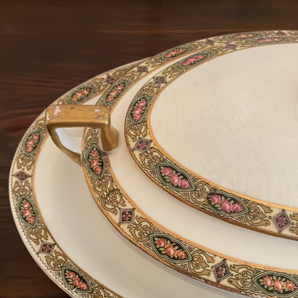 Homer Laughlin Vandemere Oval Lidded Vegetable Serving Bowl & Platter - Picture 3 of 14